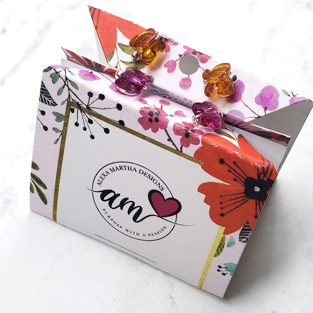 AMD13078mm Crystal Butterfly Silver Spiral Stud EarringsJewelryEarrings$ 32.00Alexa Martha Designs