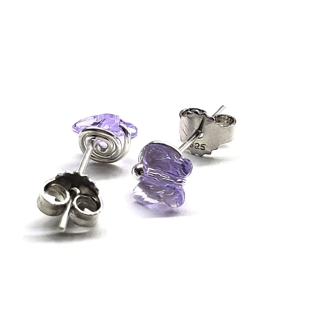AMD13078mm Crystal Butterfly Silver Spiral Stud EarringsJewelryEarrings$ 32.00Alexa Martha Designs