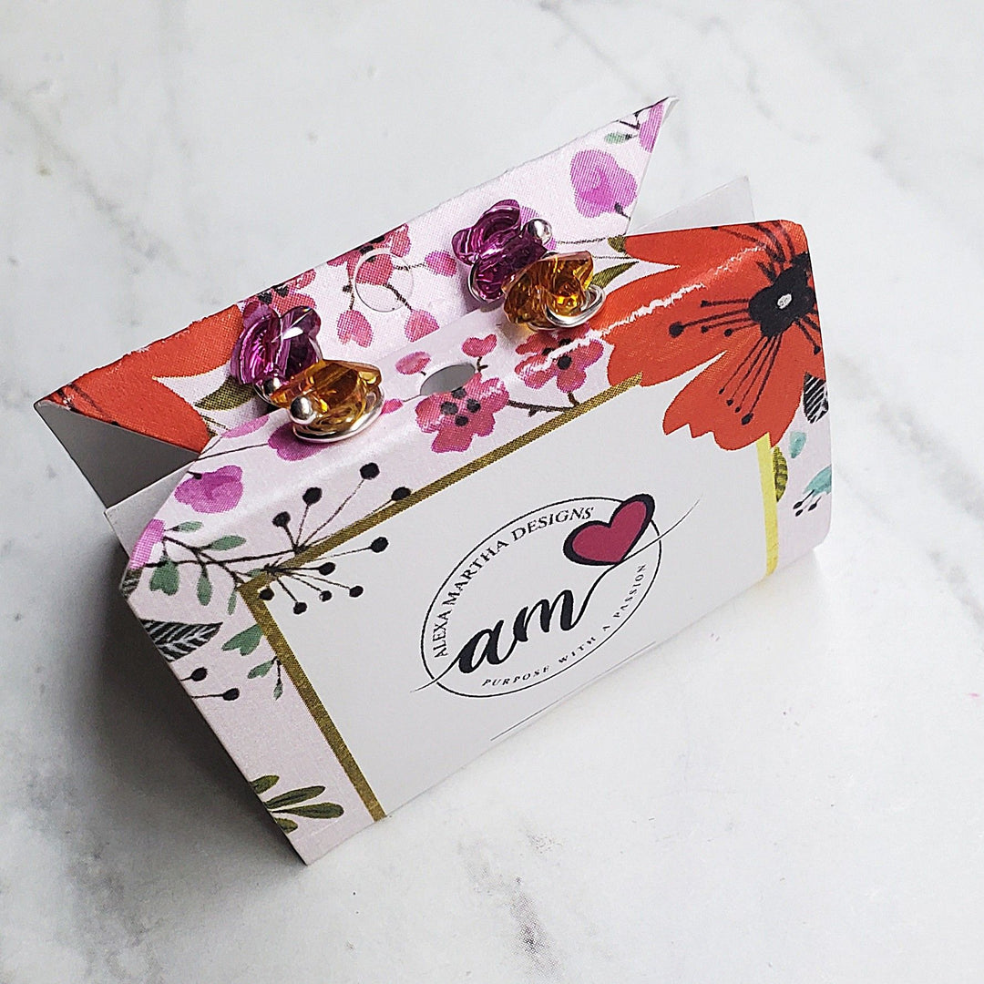 AMD13078mm Crystal Butterfly Silver Spiral Stud EarringsJewelryEarrings$ 32.00Alexa Martha Designs