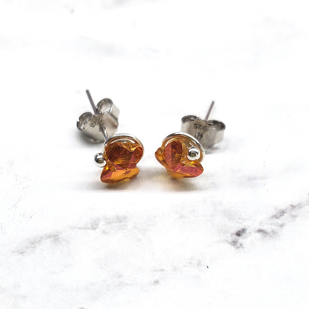 AMD13078mm Crystal Butterfly Silver Spiral Stud EarringsJewelryEarrings$ 32.00Alexa Martha Designs