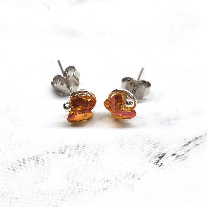 AMD13078mm Crystal Butterfly Silver Spiral Stud EarringsJewelryEarrings$ 32.00Alexa Martha Designs