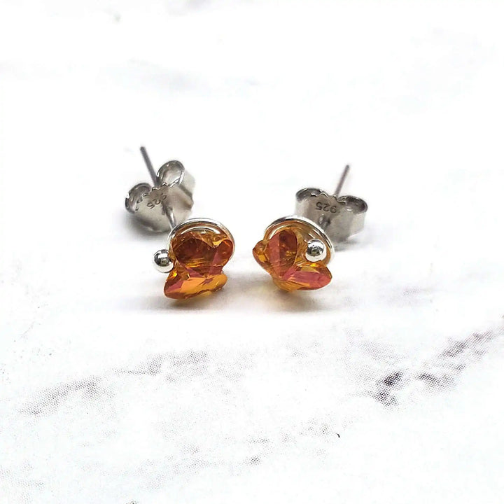 AMD13078mm Crystal Butterfly Silver Spiral Stud EarringsJewelryEarrings$ 32.00Alexa Martha Designs