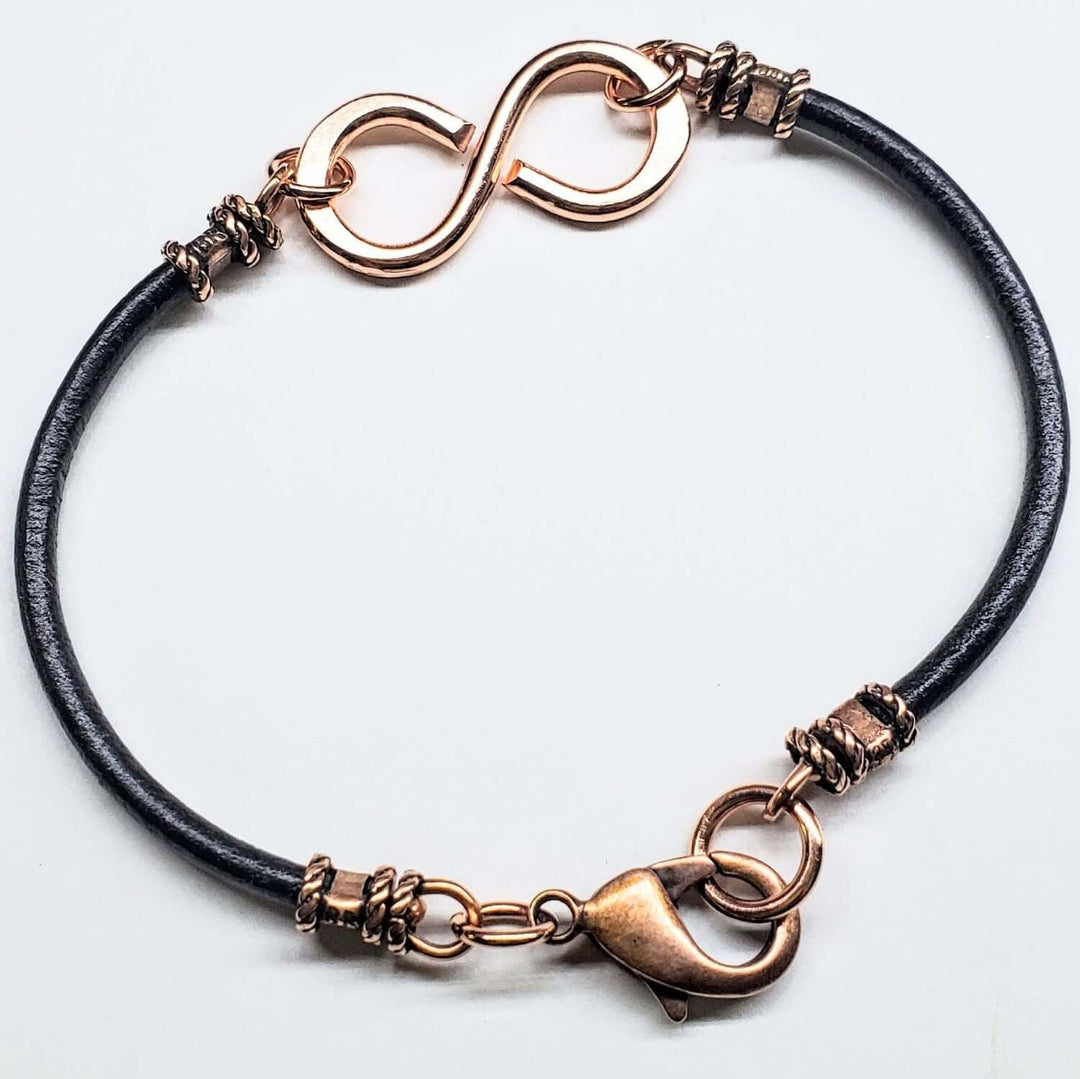 Masculine Sturdy Copper Swivel Infinity Bracelet