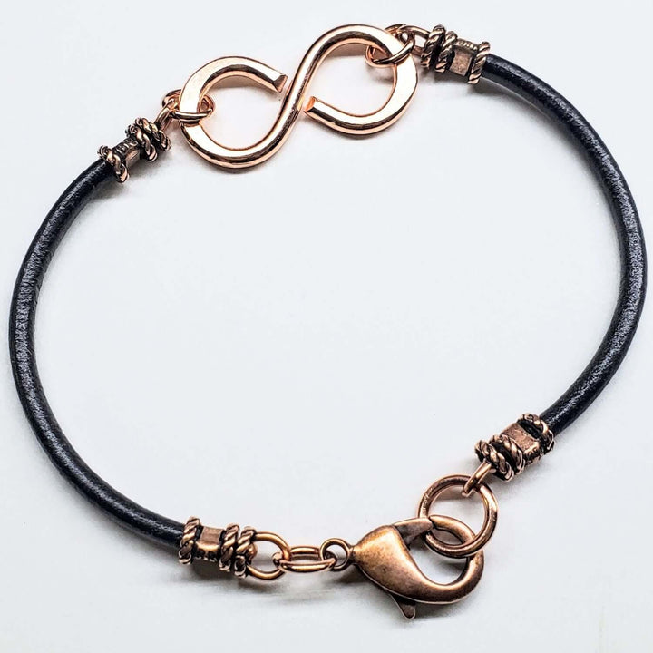 Masculine Sturdy Copper Swivel Infinity Bracelet