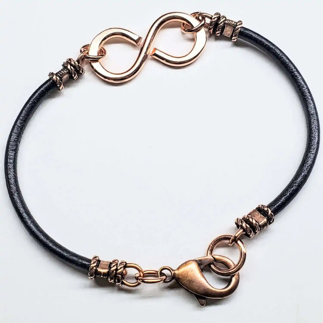 Masculine Sturdy Copper Swivel Infinity Bracelet - Alexa Martha Designs