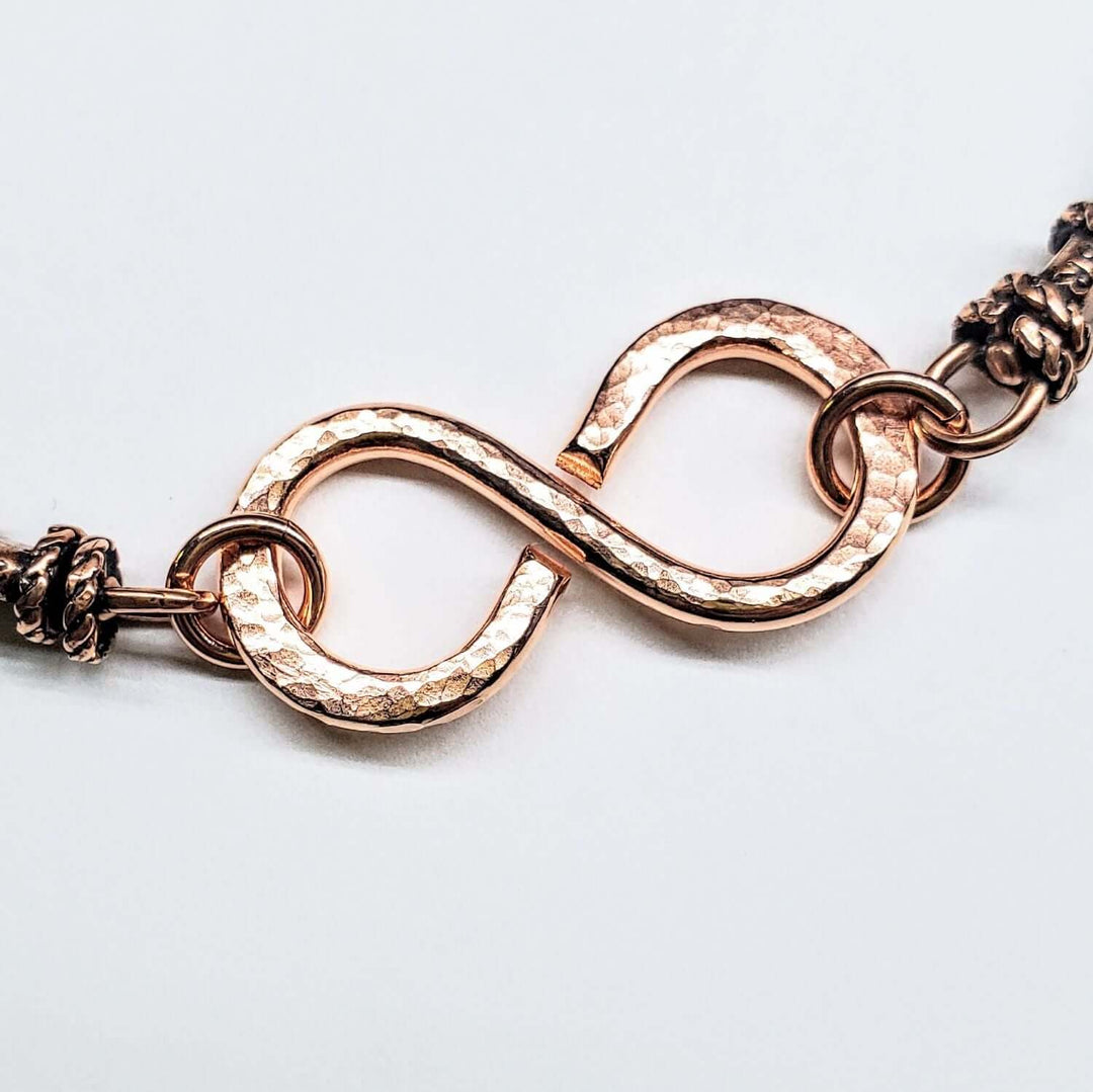 Masculine Sturdy Copper Swivel Infinity Bracelet