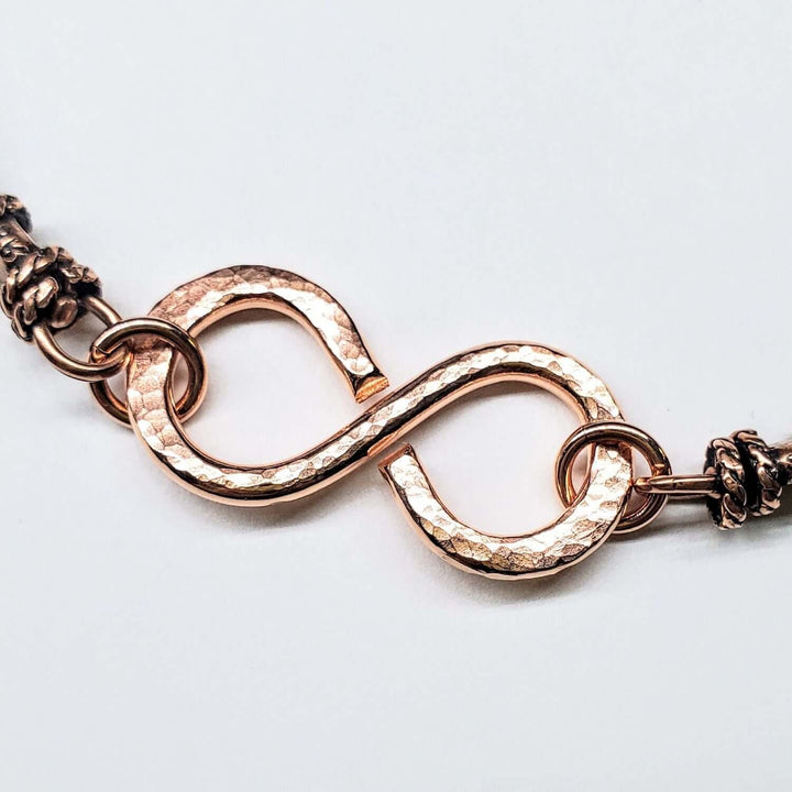Masculine Sturdy Copper Swivel Infinity Bracelet