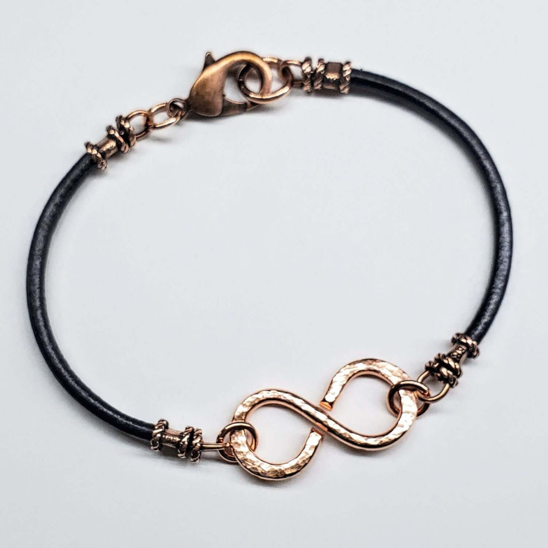 Masculine Sturdy Copper Swivel Infinity Bracelet