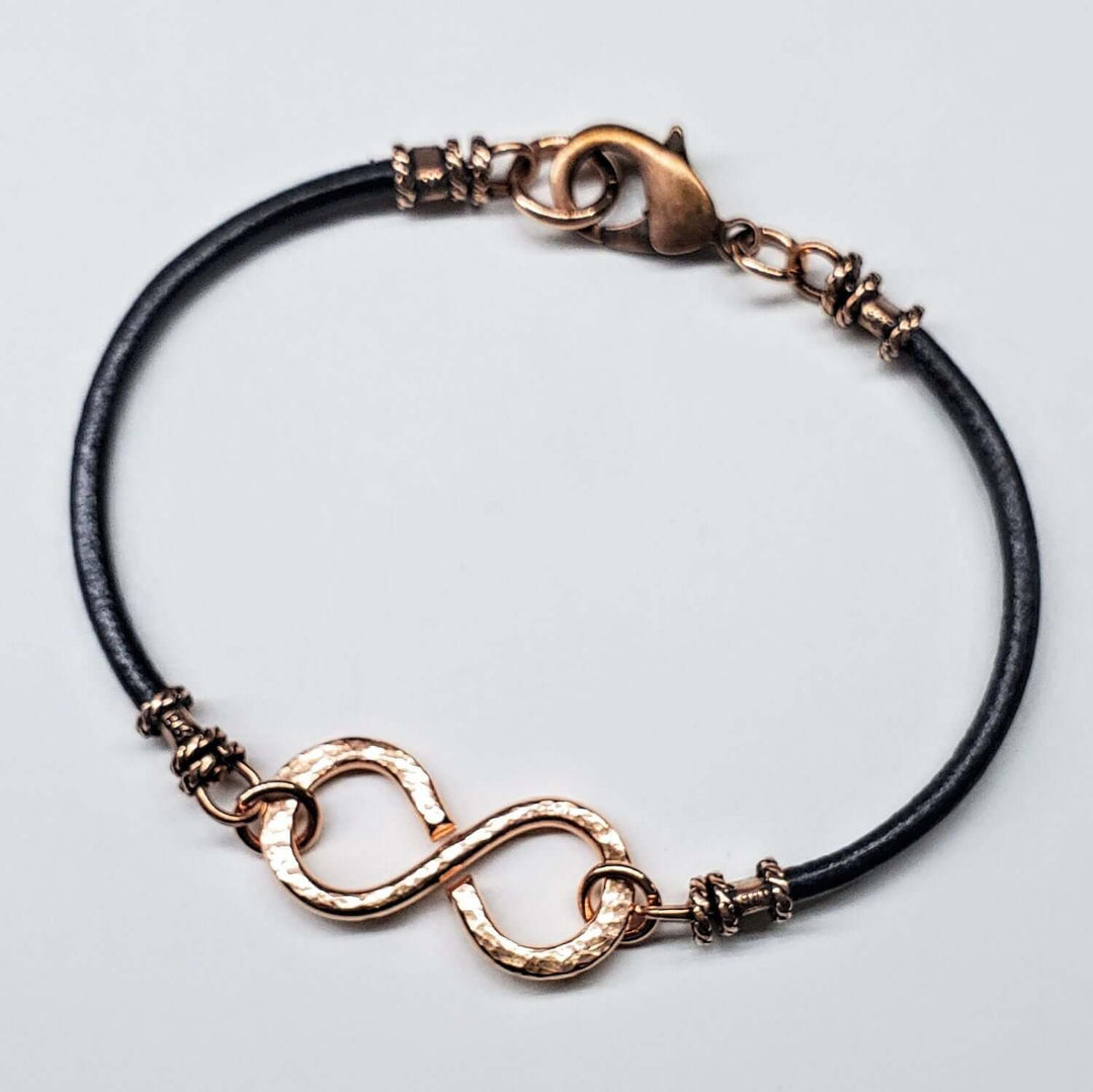 Masculine Sturdy Copper Swivel Infinity Bracelet
