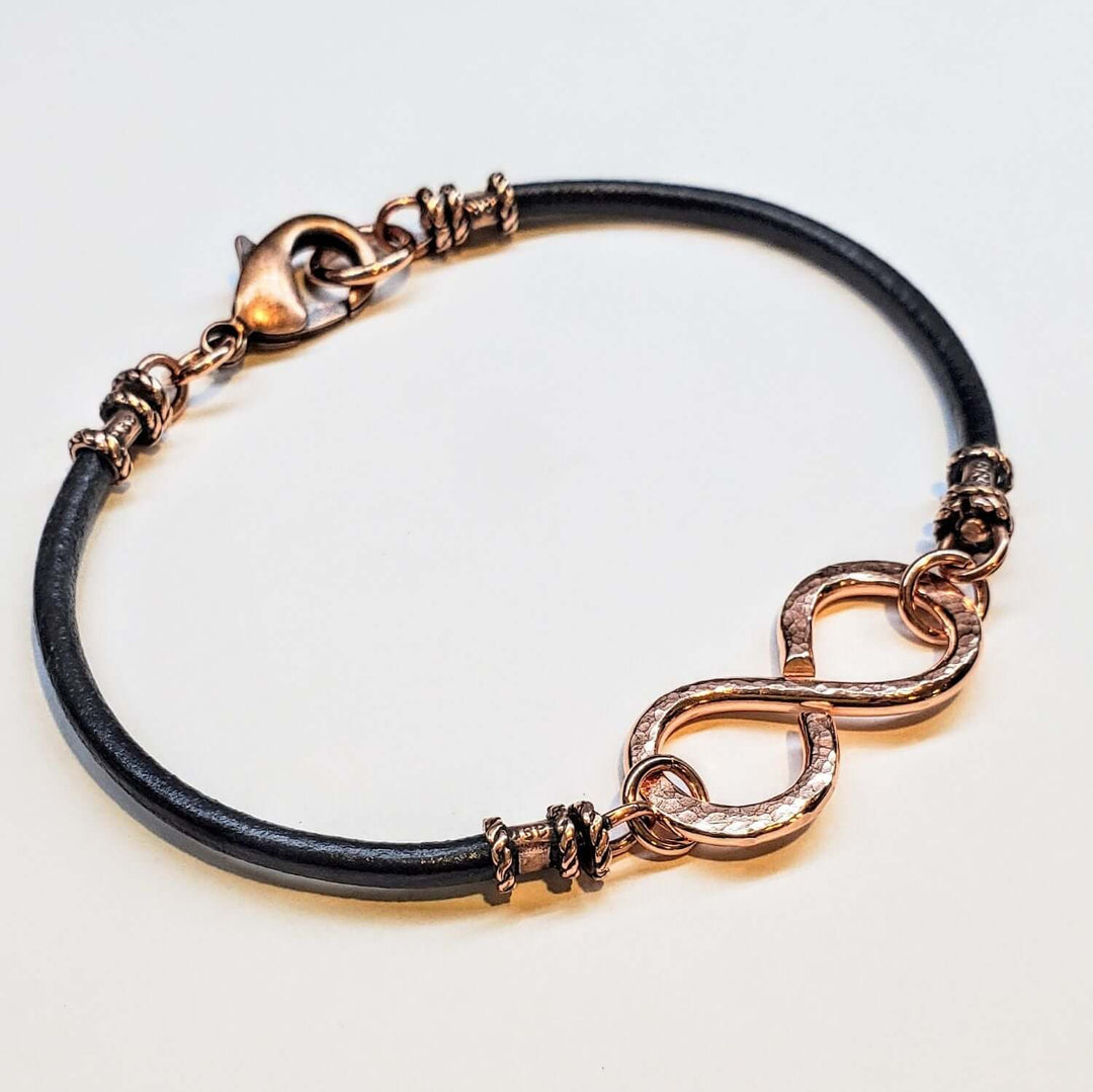 Masculine Sturdy Copper Swivel Infinity Bracelet