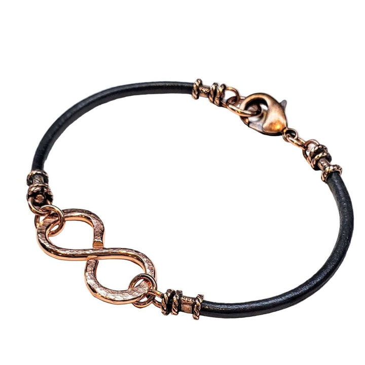 Masculine Sturdy Copper Swivel Infinity Bracelet