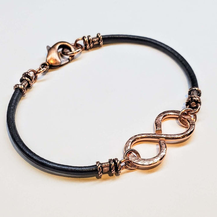 Masculine Sturdy Copper Swivel Infinity Bracelet