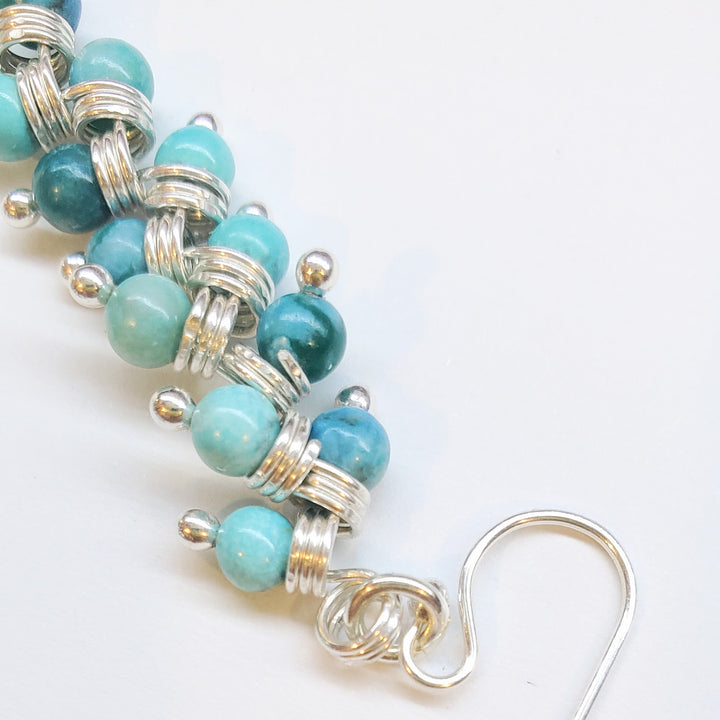 AMD1074 As Seen On TV Jane The Virgin Sterling Silver Turquoise Wire Wrapped Earrings - Earrings - Alexa Martha Designs   