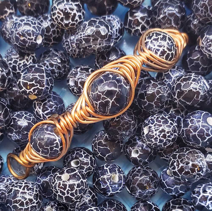 Handmade Wire Woven Herringbone Wire Wrap Child Abuse Prevention Half Cuff Ribbon Bracelet