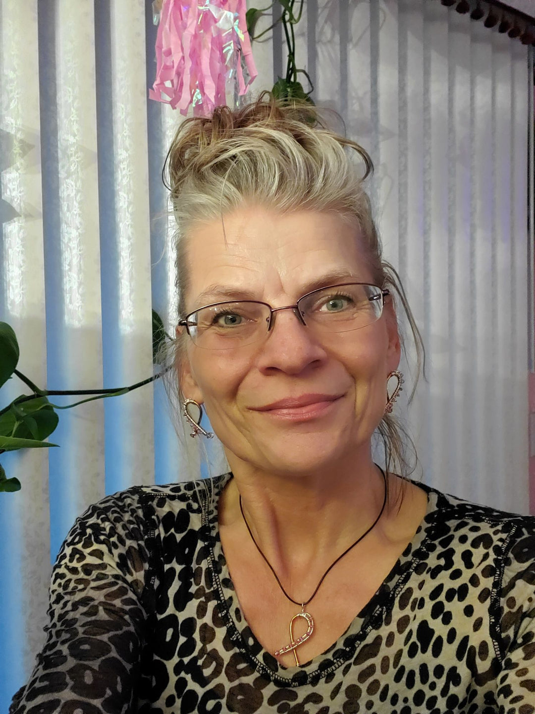 AMD1280-AMD1280-2-AMD1280-3 Ergonomic Breast Cancer Awareness Copper Tube Crystal Earrings and Necklace Set - Earrings - Alexa Martha Designs   8742807109936