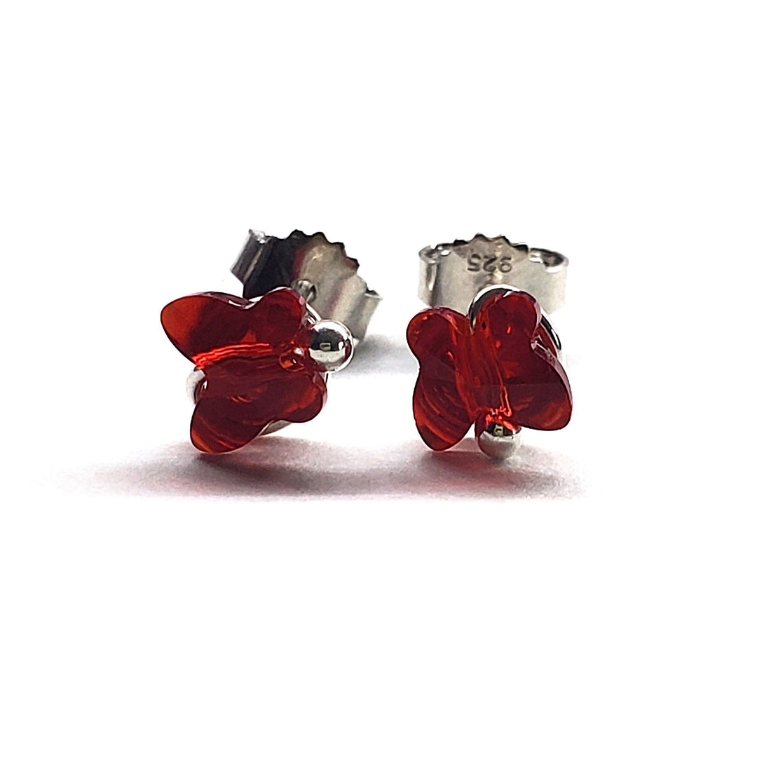 Handmade 5mm Spiral Butterfly Earring Studs