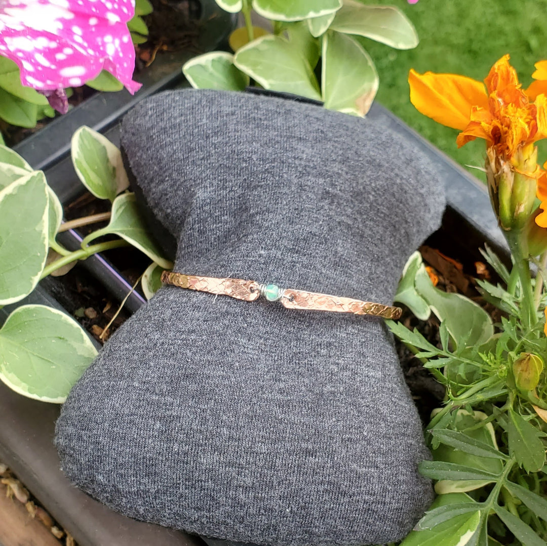AMD1315-AMD1315-2-AMD1315-3-AMD1315-4 Bestselling Copper Brides Mag Bangle wire wrapped with AAA+ Ethiopian Opal - Bracelet/Bangle - Alexa Martha Designs   
