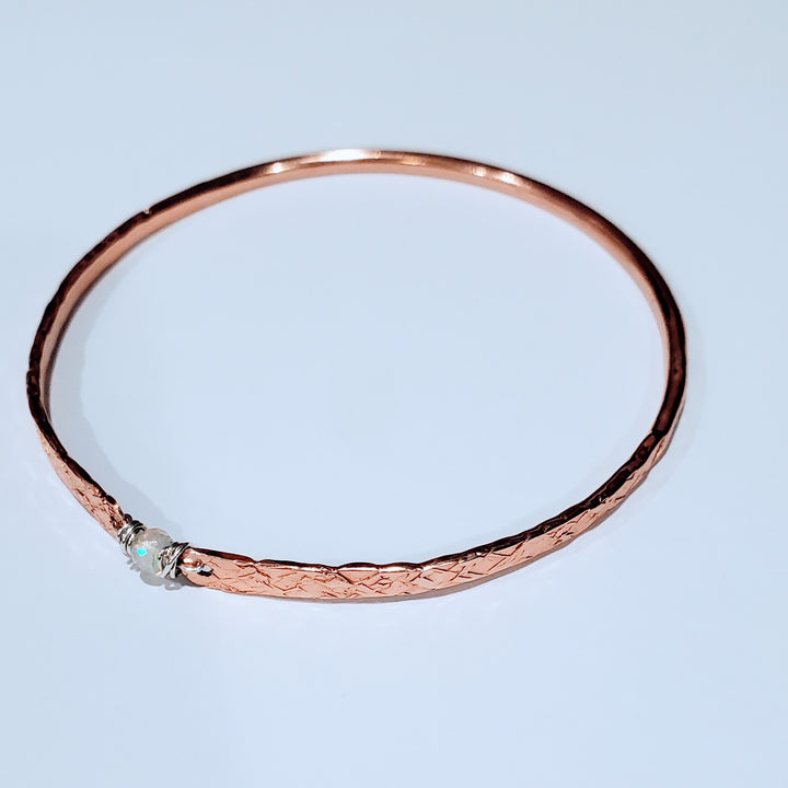 AMD1315-AMD1315-2-AMD1315-3-AMD1315-4 Bestselling Copper Brides Mag Bangle wire wrapped with AAA+ Ethiopian Opal - Bracelet/Bangle - Alexa Martha Designs   