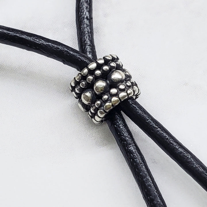 AMD1318-2-AMD1318-3-AMD1318-5 Handmade Black Leather Colored Ceramic Talking Turtle Bolo Necklace - Bolo Necklace - Alexa Martha Designs   