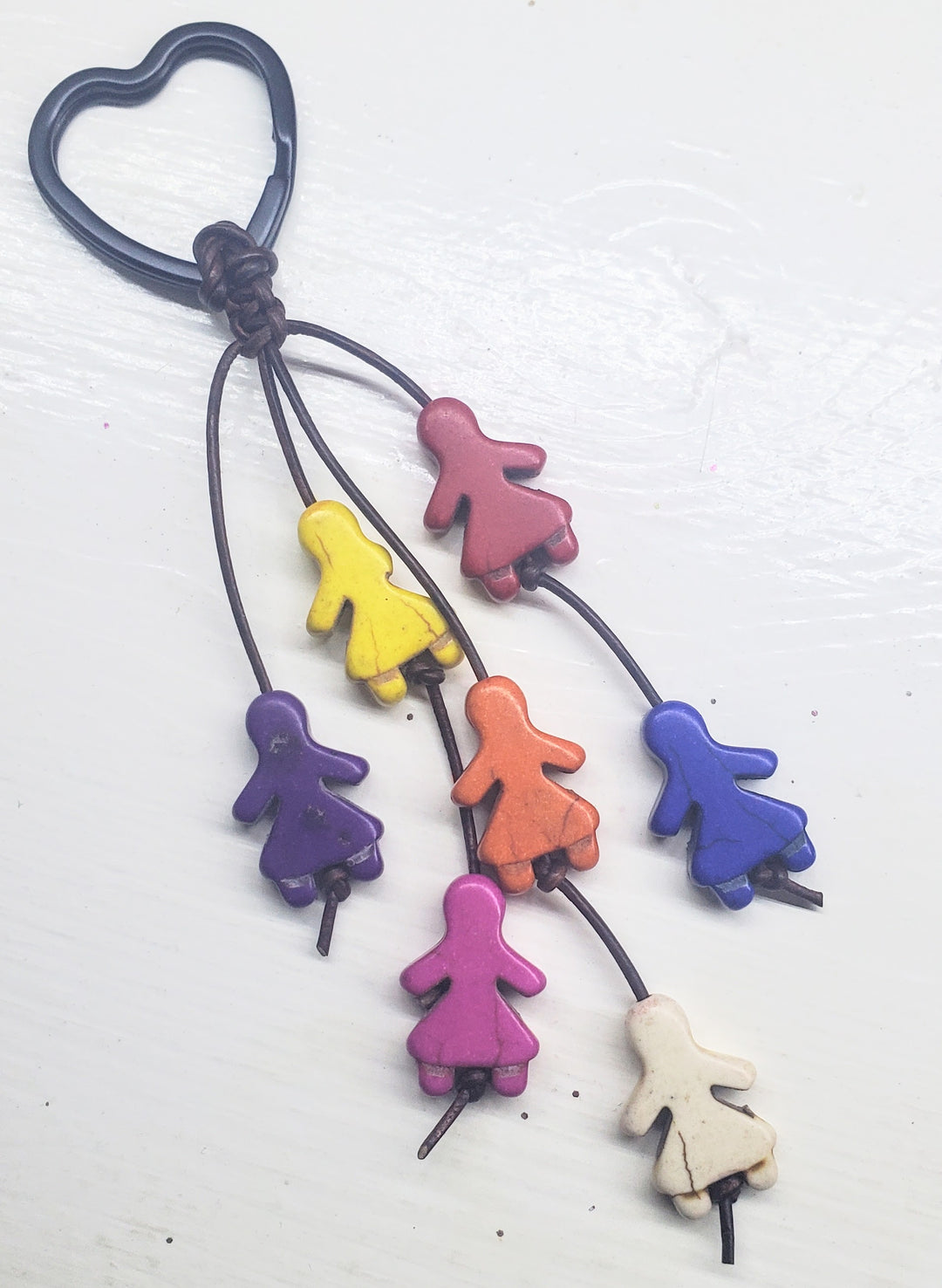 AMD1319-AMD1319-2-AMD1319-3-AMD1319-4 7 Ceramic Girl Power Heart Key Chain - Limited Edition - Key Chain - Alexa Martha Designs   