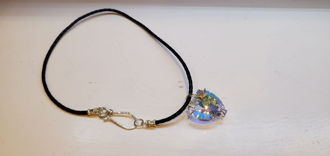 Be My Valentine Silver Set Crystal Heart Choker