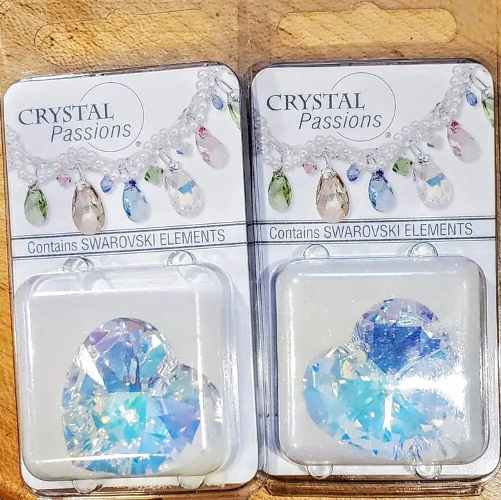 Will You Be Mine Giant Swarovski Crystal AB Heart Choker