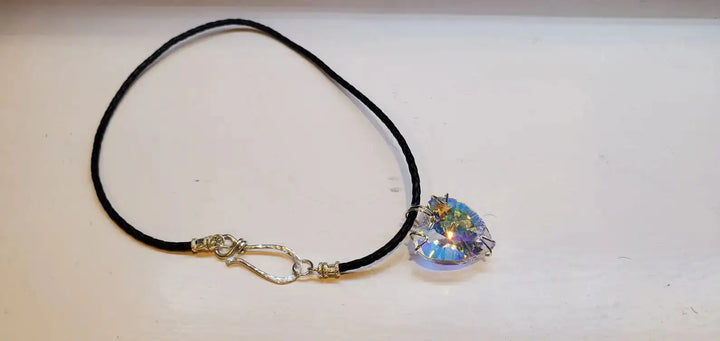 Will You Be Mine Giant Swarovski Crystal AB Heart Choker