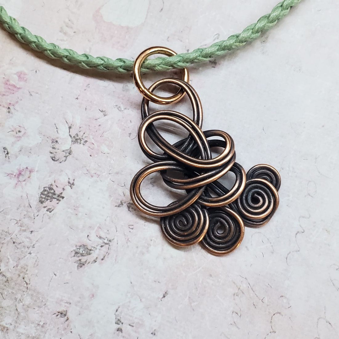 Reversible Interchangeable Copper Wire Sculpted Necklaces
