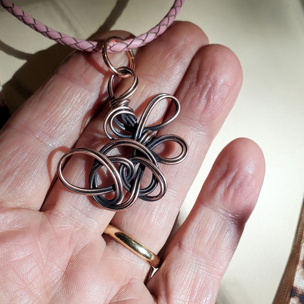 Reversible Interchangeable Copper Wire Sculpted Necklaces