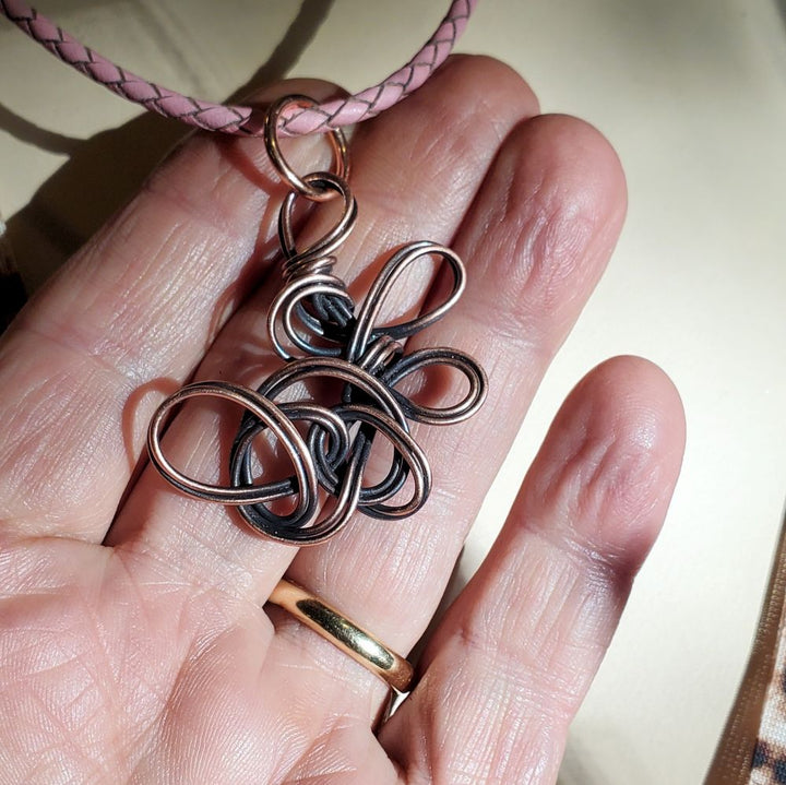 Reversible Interchangeable Copper Wire Sculpted Necklaces