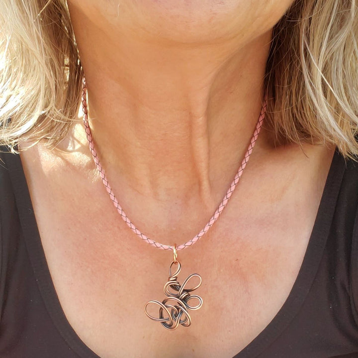 Reversible Interchangeable Copper Wire Sculpted Necklaces