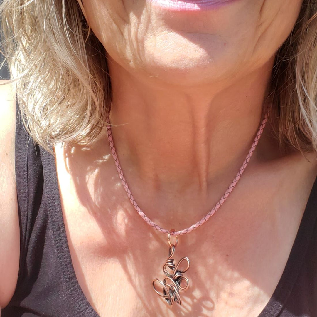 Reversible Interchangeable Copper Wire Sculpted Necklaces