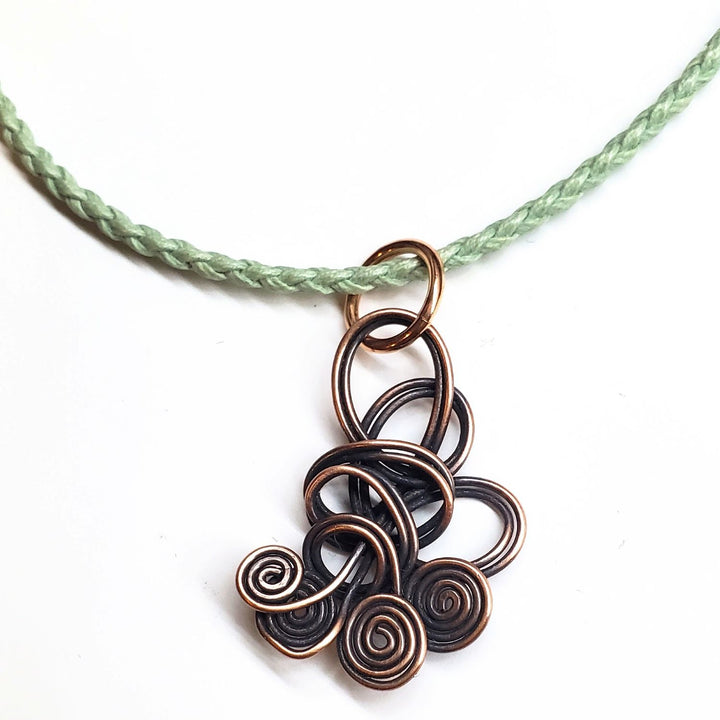 Reversible Interchangeable Copper Wire Sculpted Necklaces