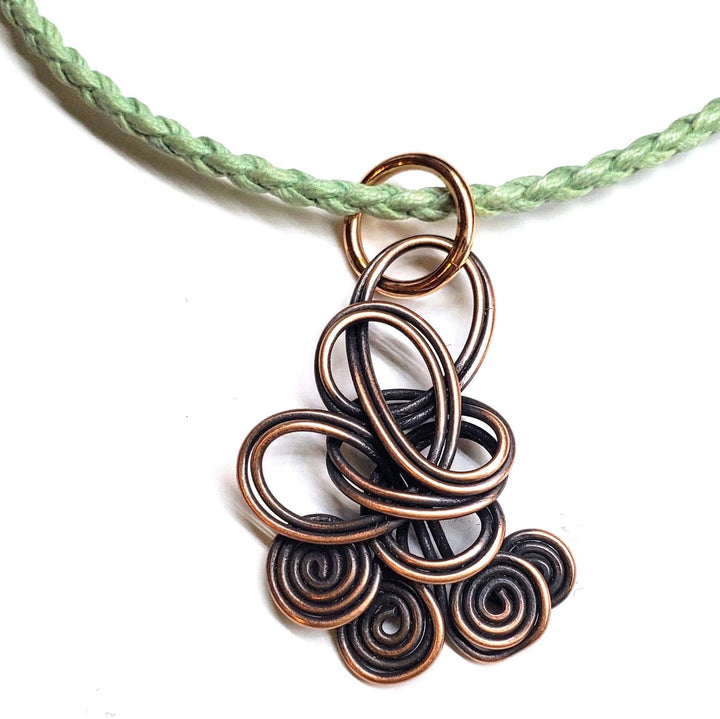 Reversible Interchangeable Copper Wire Sculpted Necklaces