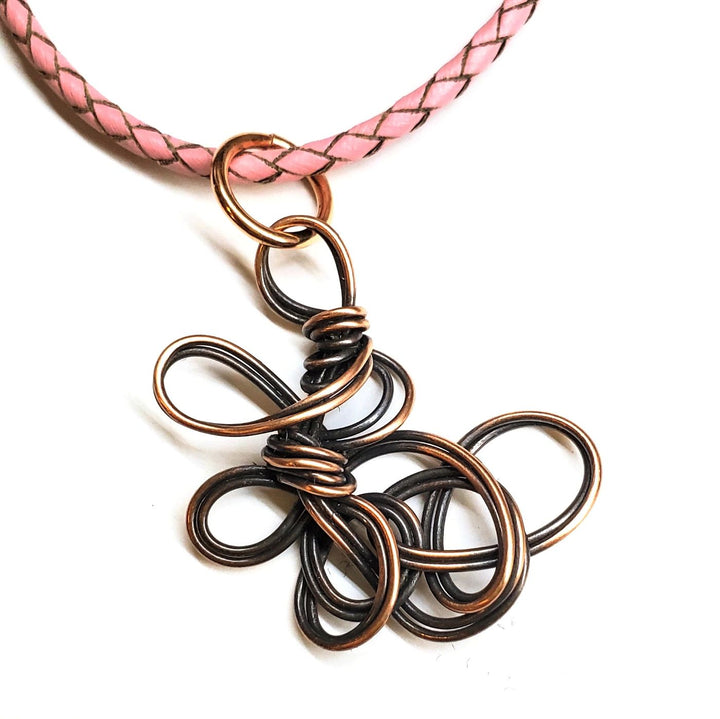 Reversible Interchangeable Copper Wire Sculpted Necklaces