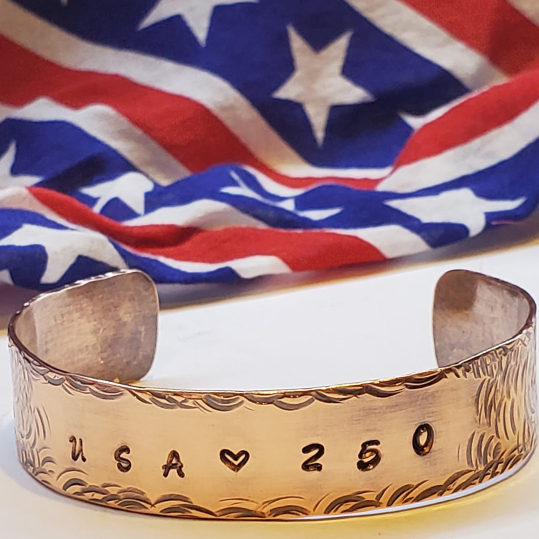 Wide Copper Cuff with &