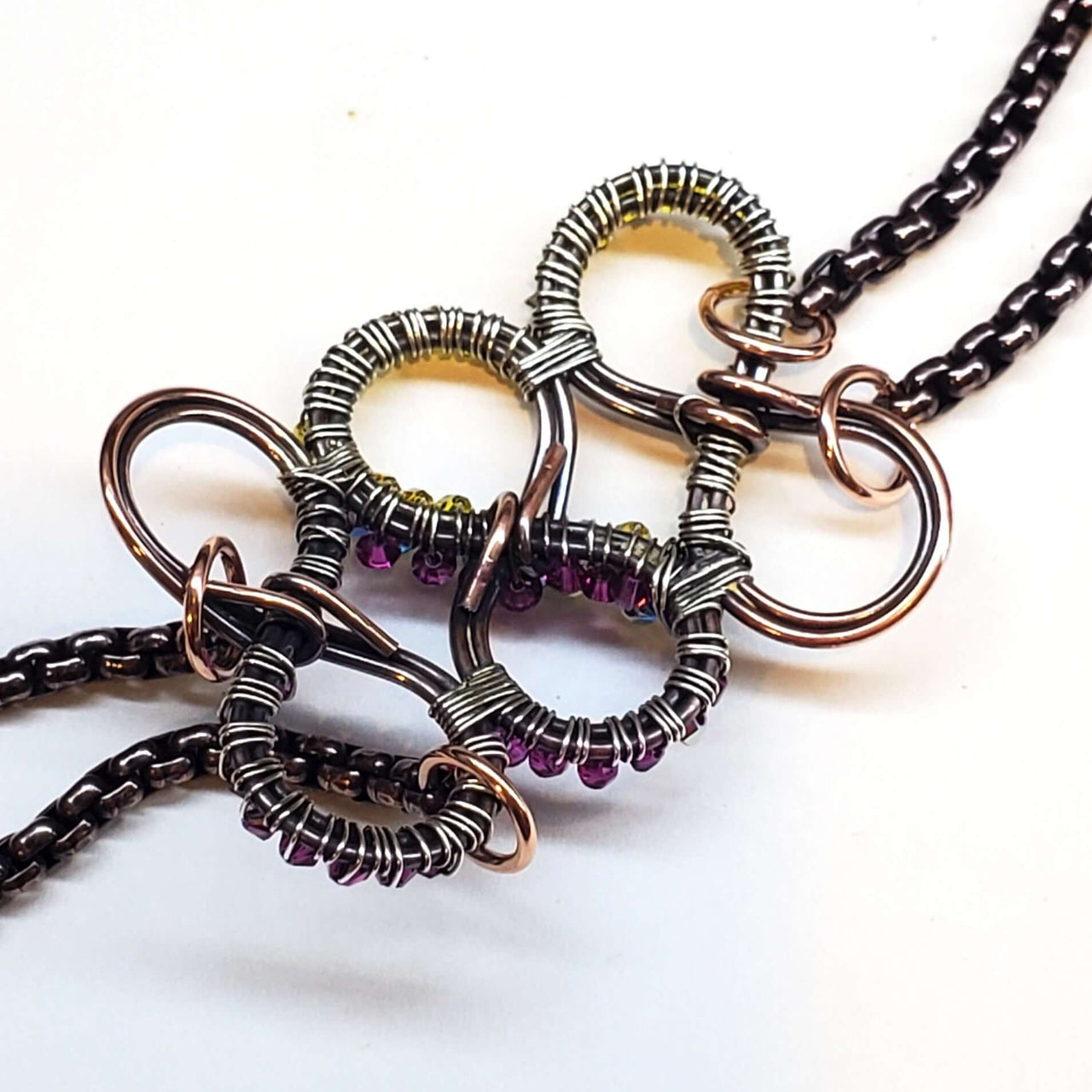 Double Heart Infinity Bracelet Cuff