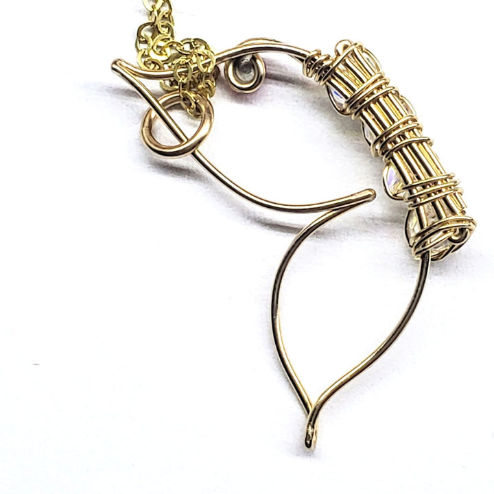 Wire Sculpted Crystal Butterfly Necklace Natalia
