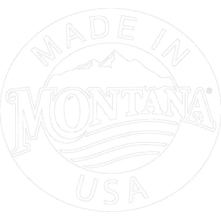 Made in Montana USA with mountains and waves design.