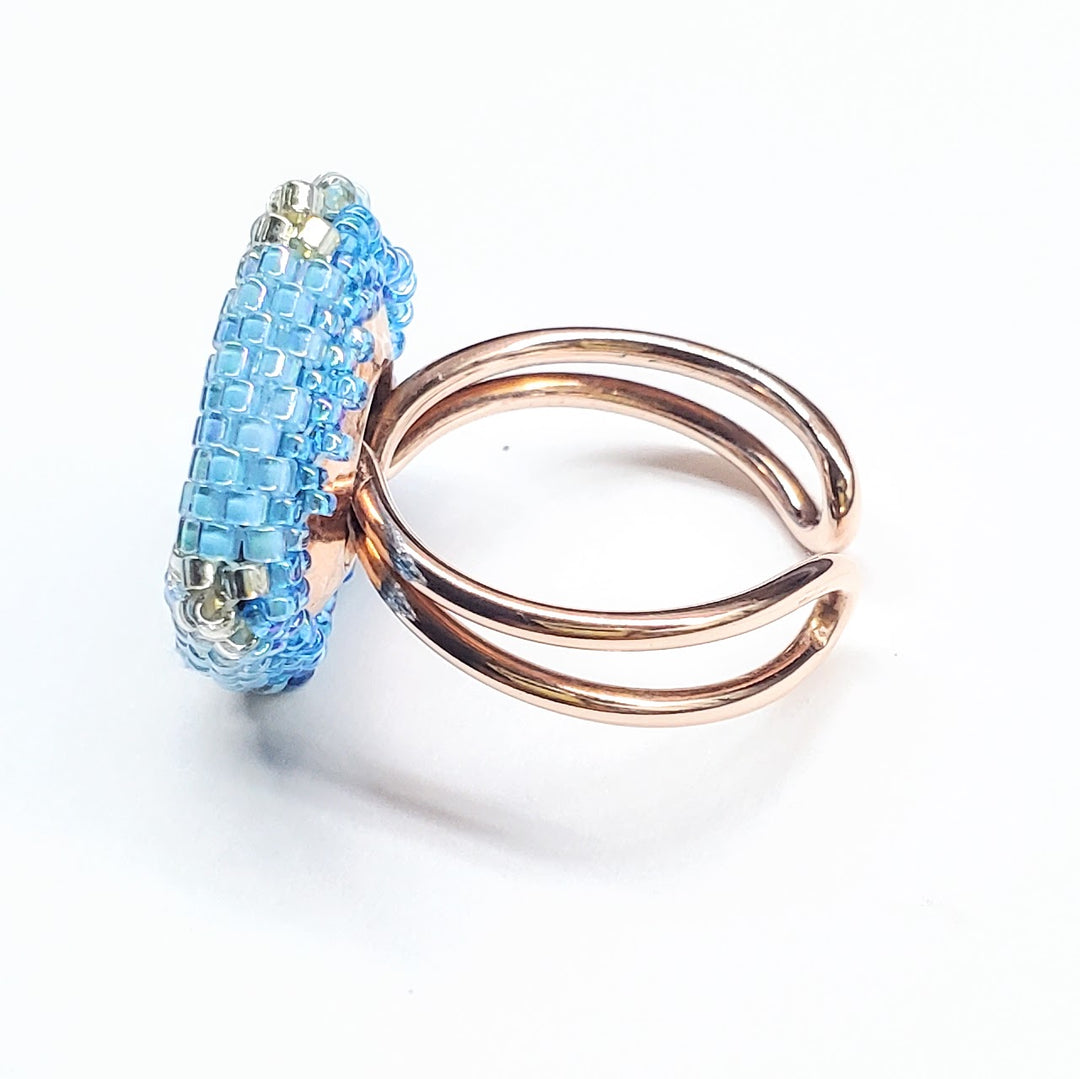 OOAK018Adjustable Copper Aqua Crystal Bezel Shank Button RingRingsRing$ 100.00Alexa Martha Designs