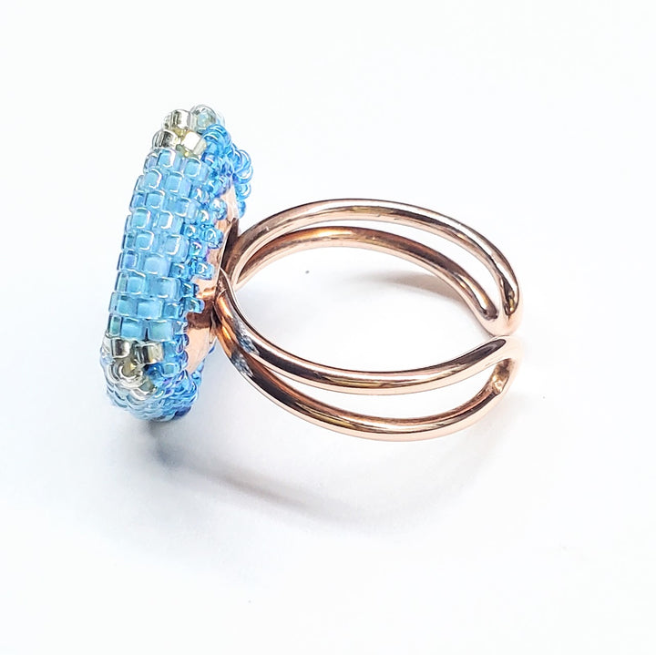 OOAK018Adjustable Copper Aqua Crystal Bezel Shank Button RingRingsRing$ 100.00Alexa Martha Designs