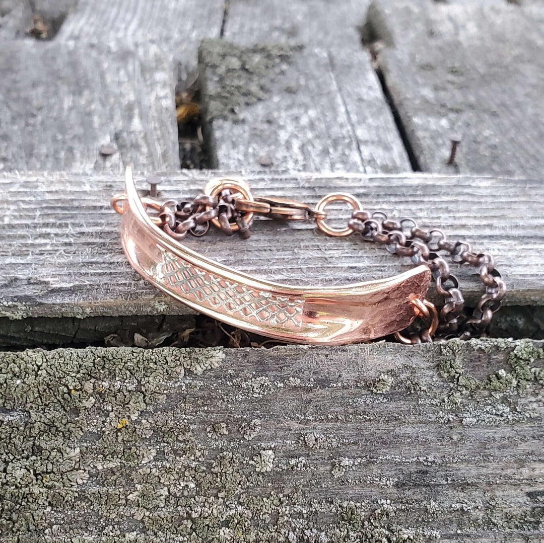 AMD1321-2Adjustable Handmade Sculpted Copper Channel Silver MeshBraceletsCuff Bracelet$ 87.00Alexa Martha Designs