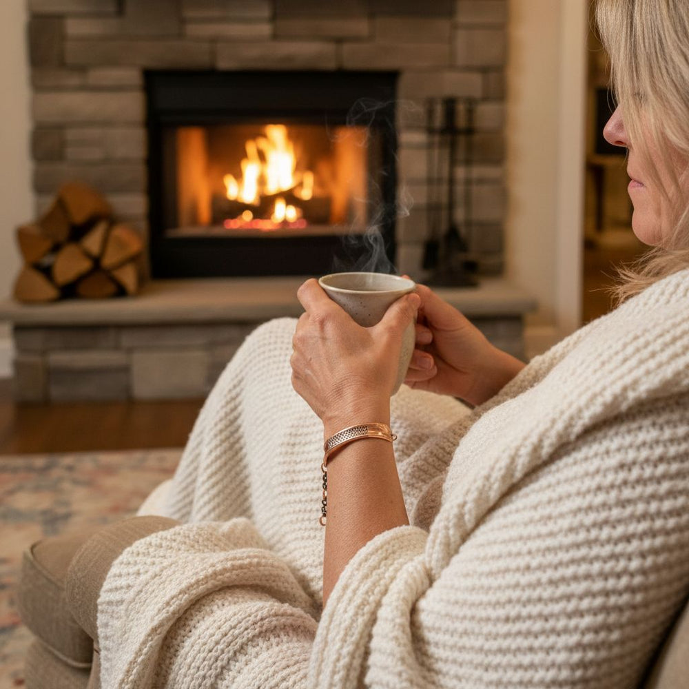 AMD1321Adjustable Handmade Sculpted Copper Channel Silver MeshBraceletsCuff Bracelet$ 86.00Alexa Martha Designs