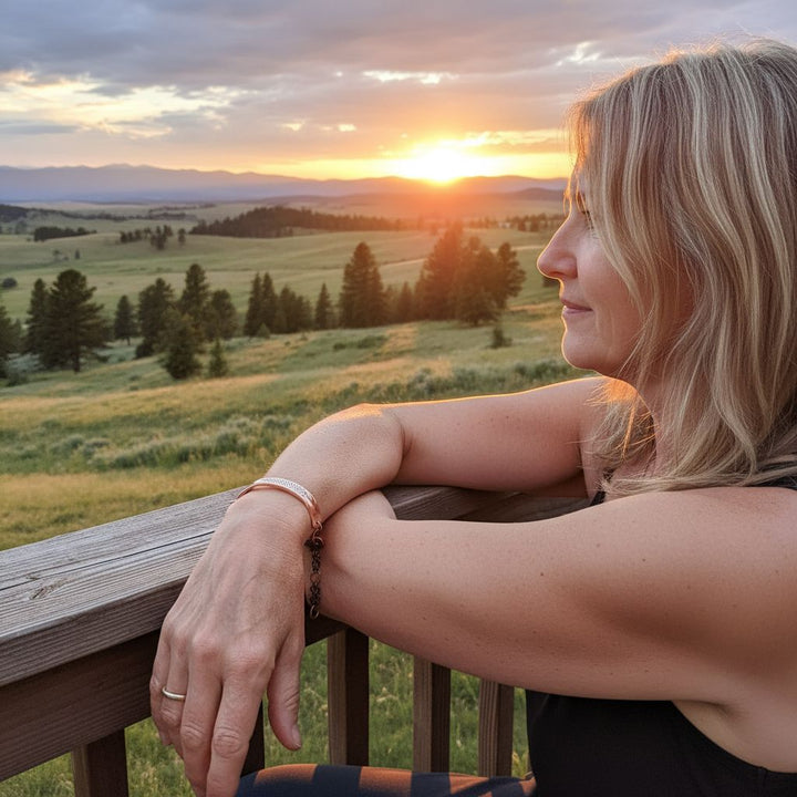 AMD1321Adjustable Handmade Sculpted Copper Channel Silver MeshBraceletsCuff Bracelet$ 86.00Alexa Martha Designs