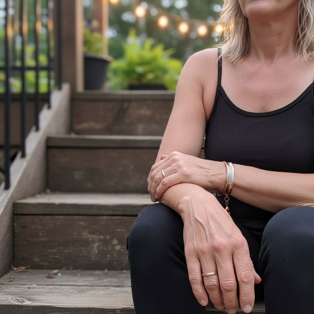 AMD1321Adjustable Handmade Sculpted Copper Channel Silver MeshBraceletsCuff Bracelet$ 86.00Alexa Martha Designs