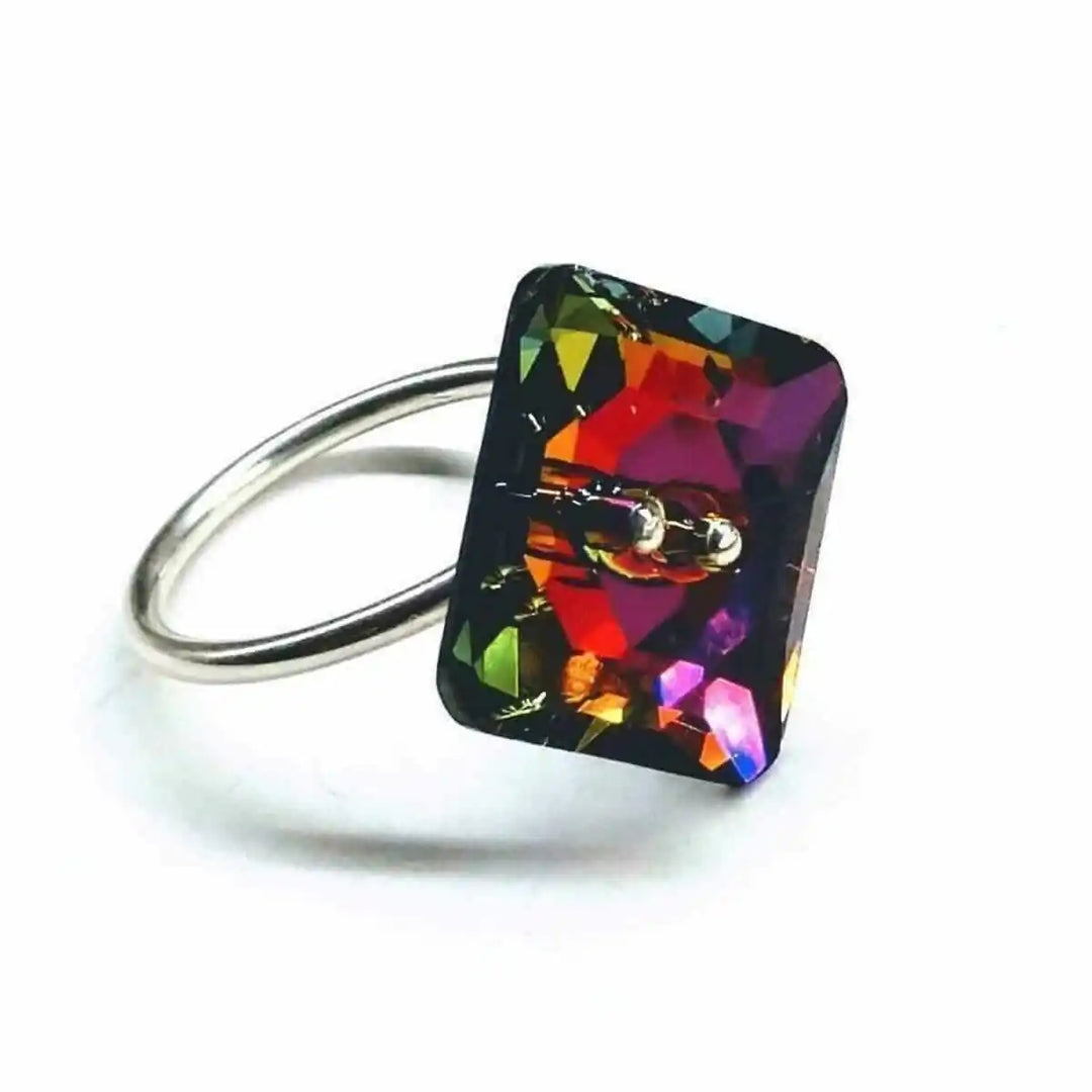 AMD1071 As Seen On TITUSS BURGESS Silver Volcano CrystalJewelryRing$ 51.00Alexa Martha Designs