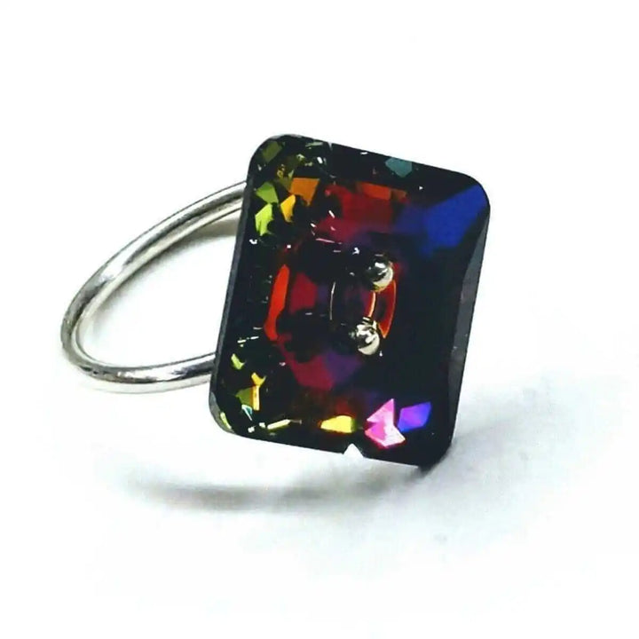 AMD1071 As Seen On TITUSS BURGESS Silver Volcano CrystalJewelryRing$ 51.00Alexa Martha Designs