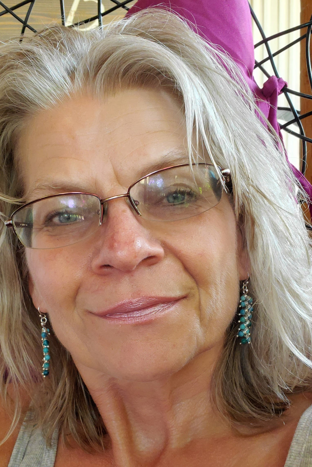 AMD1074As Seen On TV Jane The Virgin Silver Turquoise Wire Wrapped EarringsJewelryEarrings$ 140.00Alexa Martha Designs