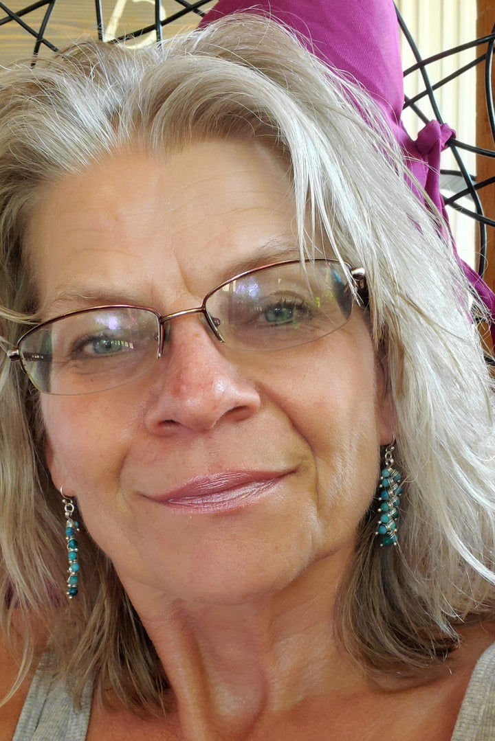 AMD1074As Seen On TV Jane The Virgin Silver Turquoise Wire Wrapped EarringsJewelryEarrings$ 140.00Alexa Martha Designs