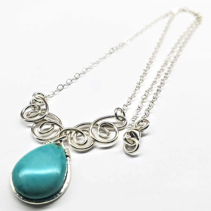 AMD1049 As Seen On TV Turquoise Drop Sterling Silver WireJewelryNecklace$ 57.00Alexa Martha Designs
